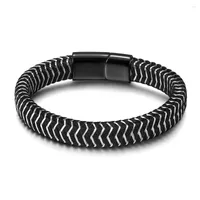 Link Bracelets 2022 스테인리스 스틸 와이어 로프 혼합 된 짠 팔찌 매력 티타늄 금속 매치 브레이드 보석 도매