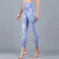 Lu Womens Leggings Yoga Anzug Hosen hohe Outfit Forming Taillensportarten Heben der H￼ften Fitnessstudio Legging Ausrichten elastische Fitness -Strumpfhosen Wor223o