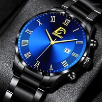 Armbanduhr Edelstahl Herren Uhren Luxus minimalistische Kalender Quarz Wrist Watch for Men Business Casual Man Reloj Hombre 2022