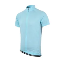 순수한 색상 전체- 남성 여성 솔리드 사이클링 짧은 슬리브 유니폼 전장 지퍼 유니 아이스 자전거 Jersey2089