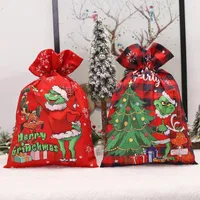 クリスマスの装飾ドローストリングギフトバッグのゆっくりした包装担当者のための品揃え