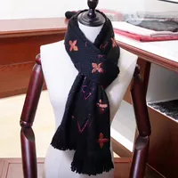 Ny ull halsduk designer ull f￶rtjockad l￥ng halsve 2022 mode kvinnor lyx sjal hals vinter halsdukar m￤ns m￶nster bokstav halsdukar