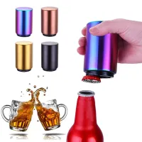 Stainless Steel Bottle Opener Automatic Push Down Magnetic Beer Cap Opener Bar Kitchen Wine Gadgets Tools Openers 0913