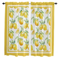 Sheer Curtains Watercolor Lemon Fruit Curtains For Living Room Kitchen Curtain Bedroom Decorative Window Treatments Home Essentials Drapes T220831