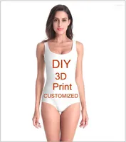 여자 2 피스 바지 여자 수영복 섹시한 맞춤형 3D 프린트 디자인 바디 수트 여성 수영복 성적인 탑 티 여성