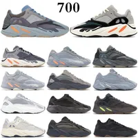 700 V2 Men Running Shoes 3M Static Wave Wave Runner Tephra Tephra Solid Gray Utility Black Men Women Sport Trainer 36-45