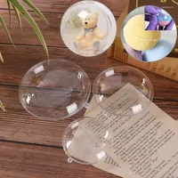 Christmas Decorations 1Pc Tree DecorationsGift Present Candy Box Decoration DIY Ball Transparent Open Clear Bauble Ornament 70 90 110mm
