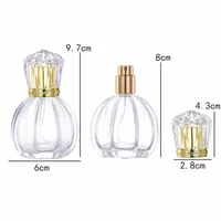 Bottiglia di profumo da 50 pcs portatile di fascia alta 50 ml di vetro trasparente a forma di bottiglia vuota