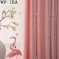 Sheer Curtains Korean Modern Butterfly Embroidery Curtain Cute Princess Girl Heart Children's Bedroom Balcony Customized Processing S074 C T220831