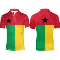 Erkek Polos Gine Bissau Gençlik DIY Ücretsiz Özel İsim Numarası GNB Gömlek Ulus Bayrak Ülkesi GW Guinee College Baskı Po Giysileri