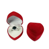 Schmuckschachteln 1PC Red Wedding Velvet Ohrring Ring Box Display Hülle Ho J220823