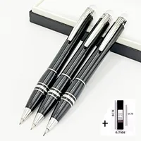 Yamalang Pen con lápiz de resina negro mecánico Mecánico Pencil de estrellas blancas de 0.7 mm suministros de la escuela de oficinas lápices de metal especiales