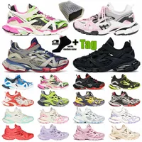 20SS Track 2 Sneakers Luxury Designer Casual Shoes Men Women Tracks 2.0 Pink Green Sneaker Blue Red Lace-Up Jogging Pastell Triple S vandring Chaussures