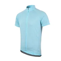 순수한 색상 전체- 남성 여성 솔리드 사이클링 짧은 슬리브 유니폼 전장 지퍼 유니슬 자전거 자전거 Jersey292f