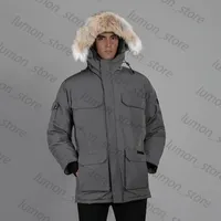 Parkas Coats Dise￱adores para hombres Down Jackets Invierno Mantenga una prenda de campanilla de piel grande con humo de piel.