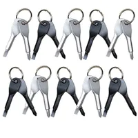 Keychains 10 Set EDC Key Ring Outdoor Mtifunction Chain Schroevendraaier Pocket Mini Tool met Sier en Black Drop Delivery 2022 Bdejewelry AMBRF