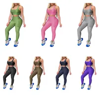 Women 2 Piece Workout Set Sports Bra and Leggings Plus Size Yoga Outfits High Waisted Textured Tracksuit Activewear228I