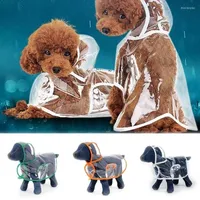 Köpek giyim evcil hayvan şeffaf yağmurluk kapüşonlu kıyafetler köpekler için ceketler besleme sulama malzemeleri giyim.