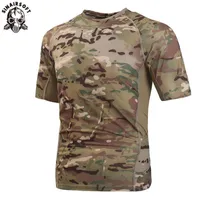 Erkek Tişörtler Sinairsoft Taktik Kısa Sve Gömlek Kamuflaj Askeri T-Shirt Tırmanma Spor giyim koltukları nefes alabilir MH Fabrics Ly2075