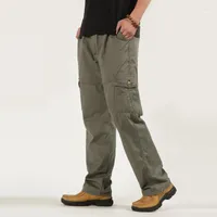 Мужские брюки Мужские брюки теплые повседневные карманные грузы летние брюки.