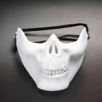 Halloween Halbgesichts-Skelettmaske Skelettonkrieger Masken CS Tatsächliche Kampfmaske Horror-Skelette Masken