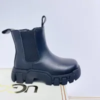 Boots Baby Shoes Kids Casual Child Classic Mid-Tube Martin Autumn Winter Girls Fashion Simple Thick-Soled Chimney Black E13973