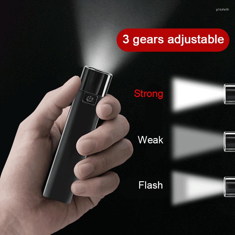 Lighting With Battery USB Rechargeable Outdoor 2W Torch Lanterna Can Be Used As Power Bank For Phone Mini Portable