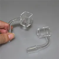 Smoking Accessories Style Crystal Quartz Square Banger Nails 10 14 18 mm Male Female Joint Bangers for Water Pipes and Hookahs