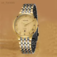 腕時計新しい2022マンウォッチファッショントップゴールドメンラグジュアリーブランドビジネスステンレススチールリロジェスhombres l220914