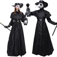 Theme Costume Carnival Halloween Couples Plague Doctor Middle Ages War Nurse Bird Beak Playsuit Cosplay Fancy Party Dress 220914