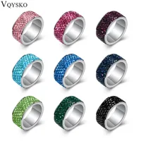 accessories Rings 316L stainless steel Womens rings anillos de acero inoxidable para mujer Wholesale High Quality CZ Crystal Pave