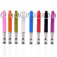 Dog Training Obedience Pet Dog Training Whistle Adjustable Frequencies UltraSonic Sound Flute With Keychain Bark Control Devices Training Tool JK2012KD