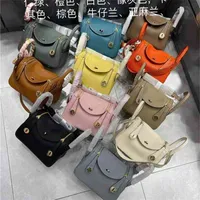 Bag herme bags lindys hand designer 2023 new medicine suitcase pillow bag Togo pattern head leather Portable Single Shoulder Messen