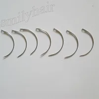 Whole- C Style curved needles for hair weft hair weaving needles weave machine sewing needle length 6 5cm3204
