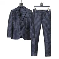 Projektant mody męski garnitury i spodnie Dwuczęściowe garnitury Bankiet Business Night Club Ubranie luksusowe bawełniane trendy style