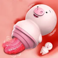 Sexe jouet masseur de masseur Vibrateurs Toys Vibrant Tongue Licking Vibrateur pour les femmes Stimulateur personnel Clit Femme Adultes 18 Pig Dildo Beauty