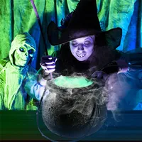 Party -Dekoration Halloween Bunt Witch Pot Neuheit Süßigkeiten Kessel Rauchmaschine Nebel machen Bucket Festival Ornament Atmosphäre Dekor Requisiten 220914