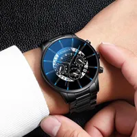 腕時計中国を監視する工場のステンレス鋼カレンダークォーツ腕時計クロノグラフメンズスポーツジュネーブウォッチリロジェス