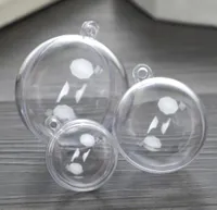 Adornos transparentes bolas redondas de Navidad burbujas de bricolaje transparente bola de plástico de plástico decoraciones decoraciones de boda de árbol de Navidad