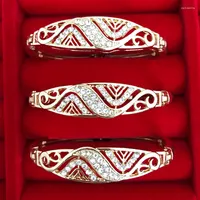 Bangle Ethnic Style Stone Rhinestone Bracelet Set Ladies Wrist Accessories Girl 3PCS/ Alloy Metal