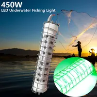 450W أخضر LED الصيد الطعم 5M Finder Night Fish Lure 12VDC270V