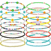 Brins de perles l de cheville ￩lastique pour femmes filles faites ￠ la main plage boho colorf perles de cheville bracelets set livraison de gouttes 2022 Luckyhat ampz