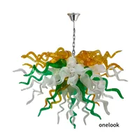 Handmade Blown Glass Chandelier Lamps Turkish Murano Style Glass Dale Chihuly Art CE UL Certificate LED Lighting Hanging Fixture for Ceiling Decorative LR1484