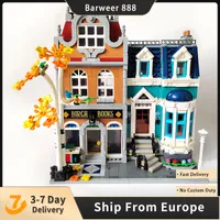 City Street View Block Bookshop Model 2524Pcs Modular Building Kits Blocks Bricks Toys Children Gift Compatible With 10270