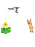 猫のおもちゃ自動電気回転猫おもちゃ空飛ぶ鳥プラスチック面白いペット犬子猫インタラクティブトレーニングおもちゃjk2012xb