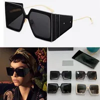 نساء سوداء مربعة الإطار نظارة شمسية TF080383335 نظارات مصممة الحجم 59-15-135 أزياء المعبد المعدني أعلى جودة عالية 321 م
