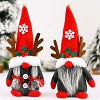 Gnomes Christmas Decorations Creative Antlers Dwarf Ornaments Swedish Gnome xmas Faceless Forest Old Man Gifts 2019 E3