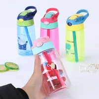 NEU 15oz Nicht-Spill isolierte Flaschen Sippee Toddle Tumbler Cup Clear Plastics Sippy Cup Kinder Wasserflasche mit Stroh 12 Monate Junge
