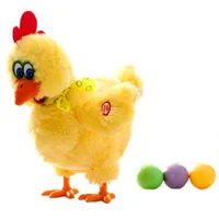 Плюшевые куклы 30 см. Смешные сырые куриные курицы будут откладывать яйца из цыплят сумасшедшие пение и танцы с электрическими домашними куклами плюшевые игрушки рождественские подарки T220914