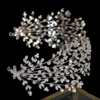 New design tiara luxury elegant women's wedding hair accessories headdress and crown of zirconia women's accessories Y20247E